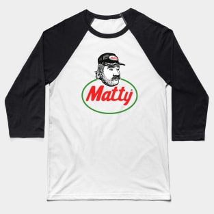 Matty Chef Canada Matheson Logo Red Face Art Funny Baseball T-Shirt